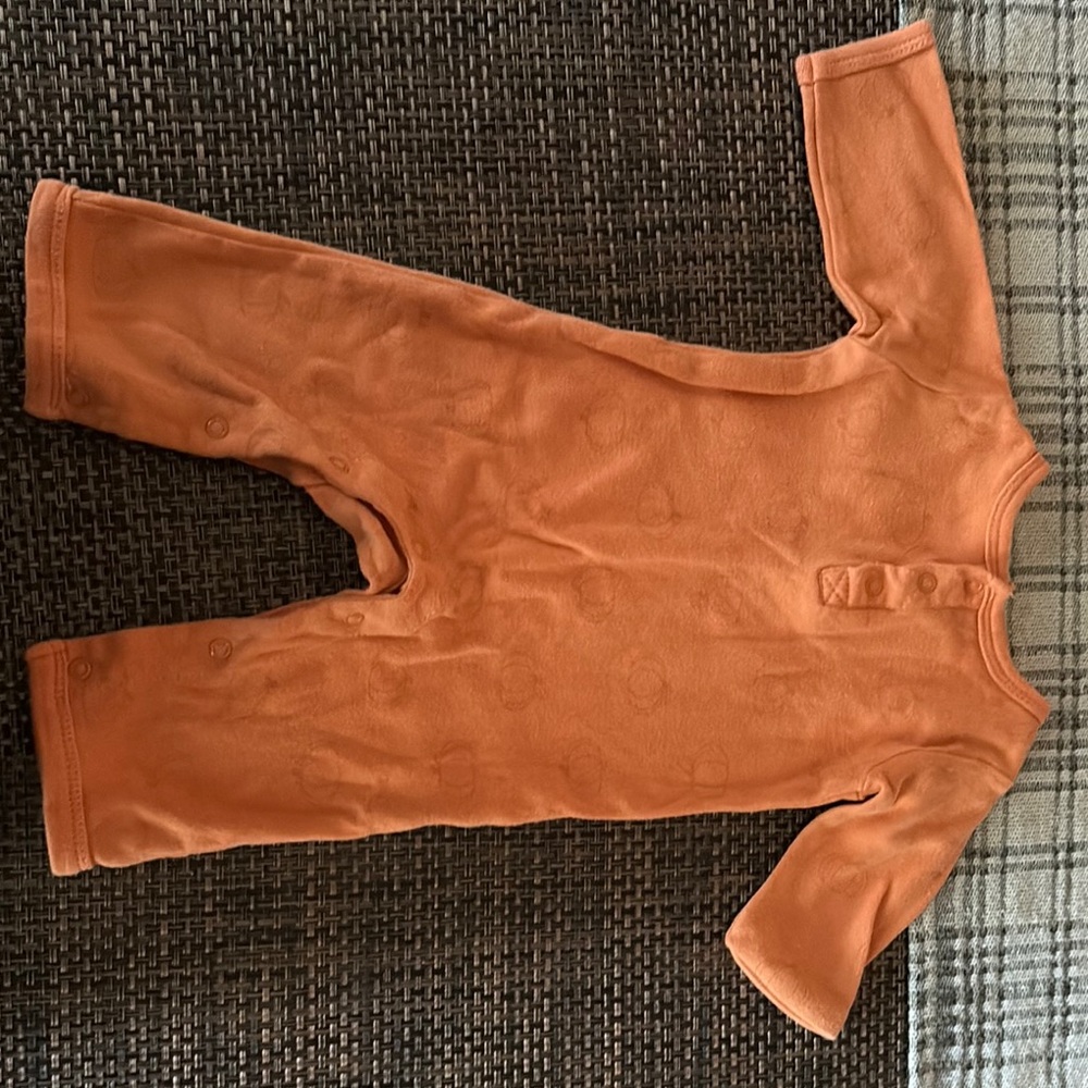 Orange pumpkin print Baby Onesie